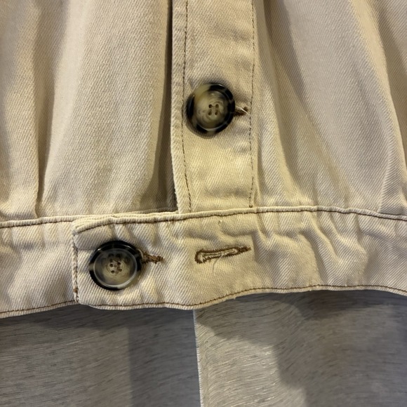 Free People Ivory Eisenhower Denim Jacket Size S - Picture 3 of 7